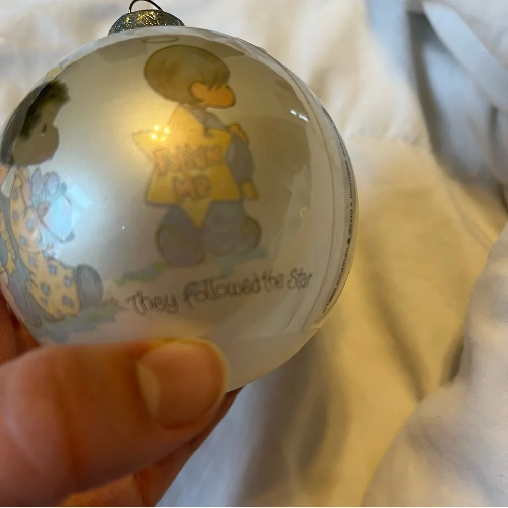 Vintage 1980 Precious Moments Jonathan & David Ornament They Followed The Star